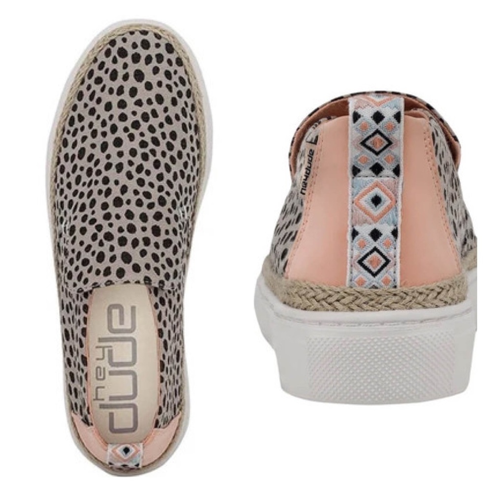 HEY DUDE Peyton Cheetah Size 10 NWOT